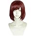 Xingwang Queen Anime Short Straight Red Brown Cosplay Wig Women Girls' Party Wigs for Christmas Halloween
