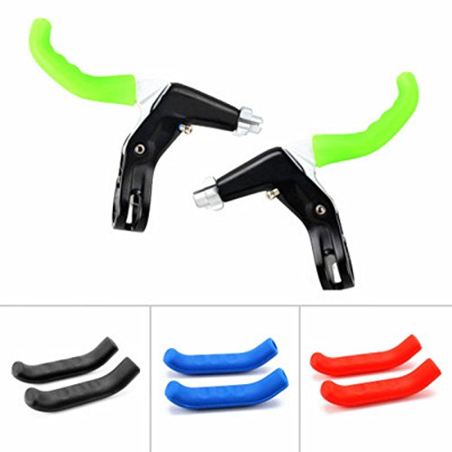 Gold Happy 1 Pair Bicycle Brake Lever Protector Mountain Bike Protector Silicone Protective Handle for Bicycle Accessories