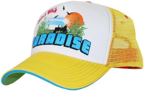 Hick Chick Women's Paradise Trucker Cap in Yellow