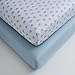 Cuddles & Cribs 2 Pack GOTS Certified Organic Cotton Fitted Crib Sheet - Blue, Elephant
