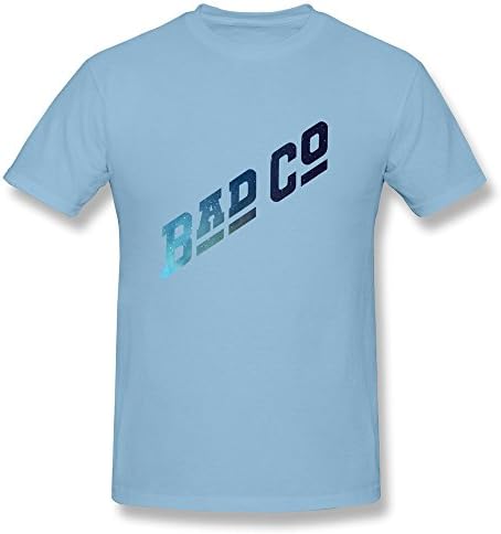 JUJ Bad Company Men's 100% Cotton T Shirt SkyBlue X-Large