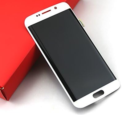 Samsung Galaxy S6 Edge LCD Display Screen Replacement - Touch Digitizer Assembly for (All Models) G925S G925V G925i G925F - with Samsung Logo (White)