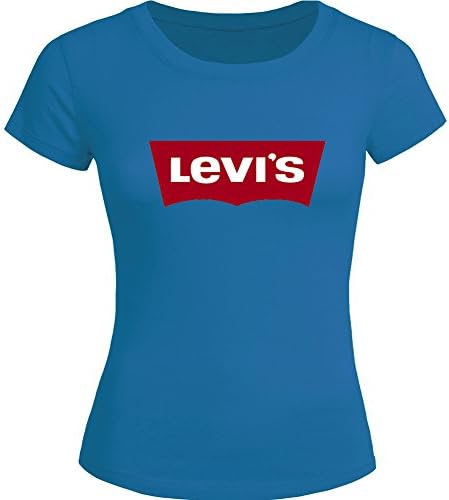 Levi's Batwing For Women's Printed Tee Tshirt Large Blue