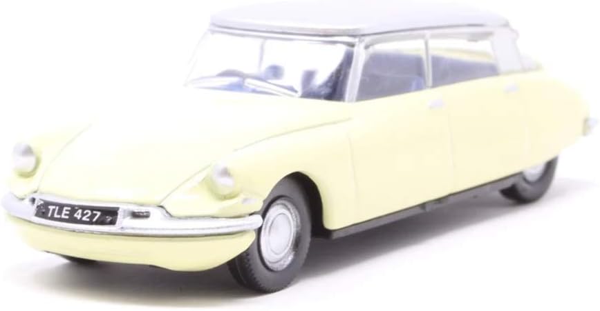 Oxford Diecast 1:76 Citroen DS19 Jonquil Yellow/Silver Collectable model 76CDS006, Medium