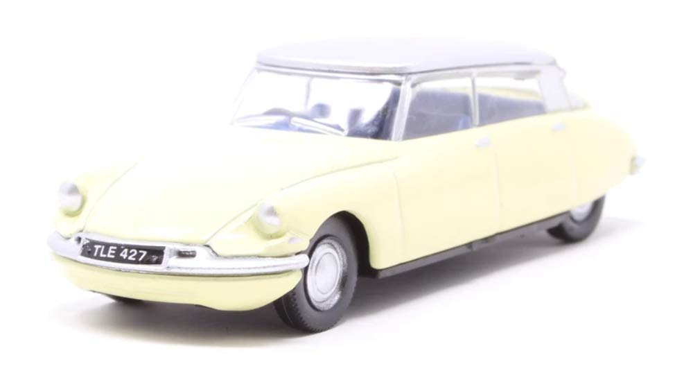 Oxford Diecast 1:76 Citroen DS19 Jonquil Yellow/Silver Collectable model 76CDS006