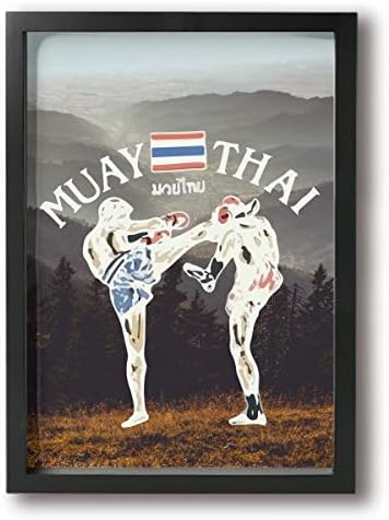 Yinalaca Muay Thai Thailand -Posters Framed 9" X 13" Canvas Wall Art Prints Giclee Home Decoration Ready to Hang