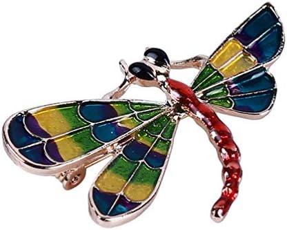 LANWF Sparrow Brooch Dragonfly Brooch Fashion Cute Animal Badge Pins Suit Scarf Shawl Clip Decoration Jewelry Accessories Unisex,Dragonfly