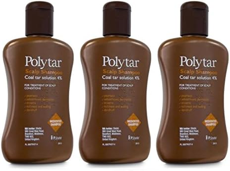 Polytar Scalp Coal Tar Shampoo 150ml - Pack of 3, 150 ml (Pack of 3)