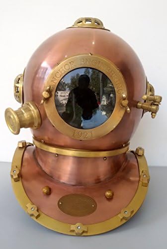 Vintage Brass Scuba Deep Diving Divers Helmet Mark V US Navy Antique Halloween Gift