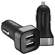 Car Charger, Spigen® [Dual Port] USB Compact Car Charger 2.4A Output x 2 [F24QC] Compatible with iPhone 6s/6s plus/6/6 plus/Galaxy note 5/Galaxy S6 Edge Plus and more devices - (SGP11749)