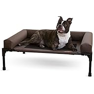 K&H Pet Products Original Bolster Pet Cot Elevated Pet Bed, Chocolate/Mesh, Medium