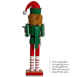 Ornativity Christmas Elf Holiday Nutcracker – Red