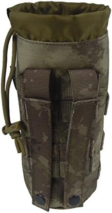Outdoor Gear Mesh Flask Bag Drawstring Water Bottle Pouch Molle Water Bottle Attachment ACU CP camouflage Tactical Hiking Camping (AT)