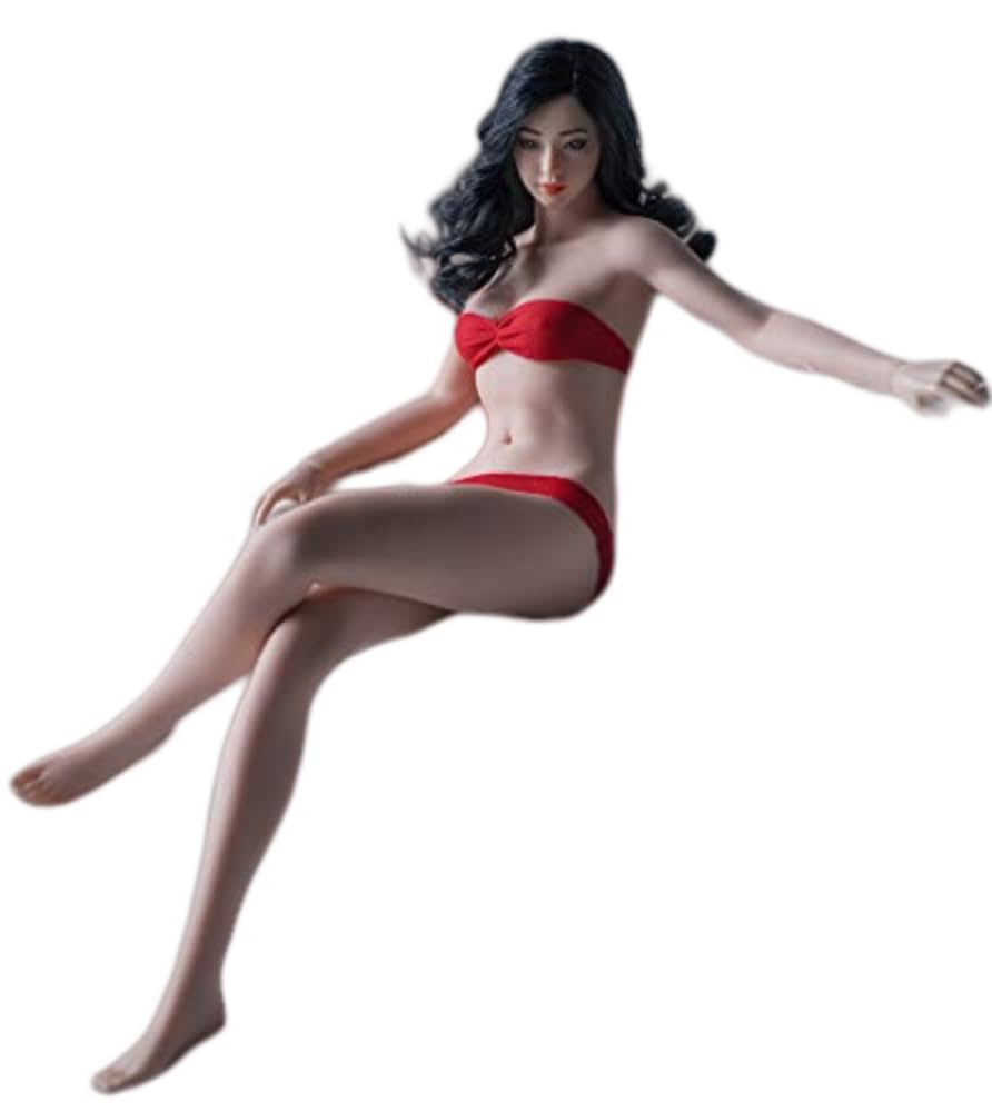 HiPlay TBLeague Seamless Action Figure Proportional Body Type and Small Bust 1:6 Scale S46(Pale, with Head)