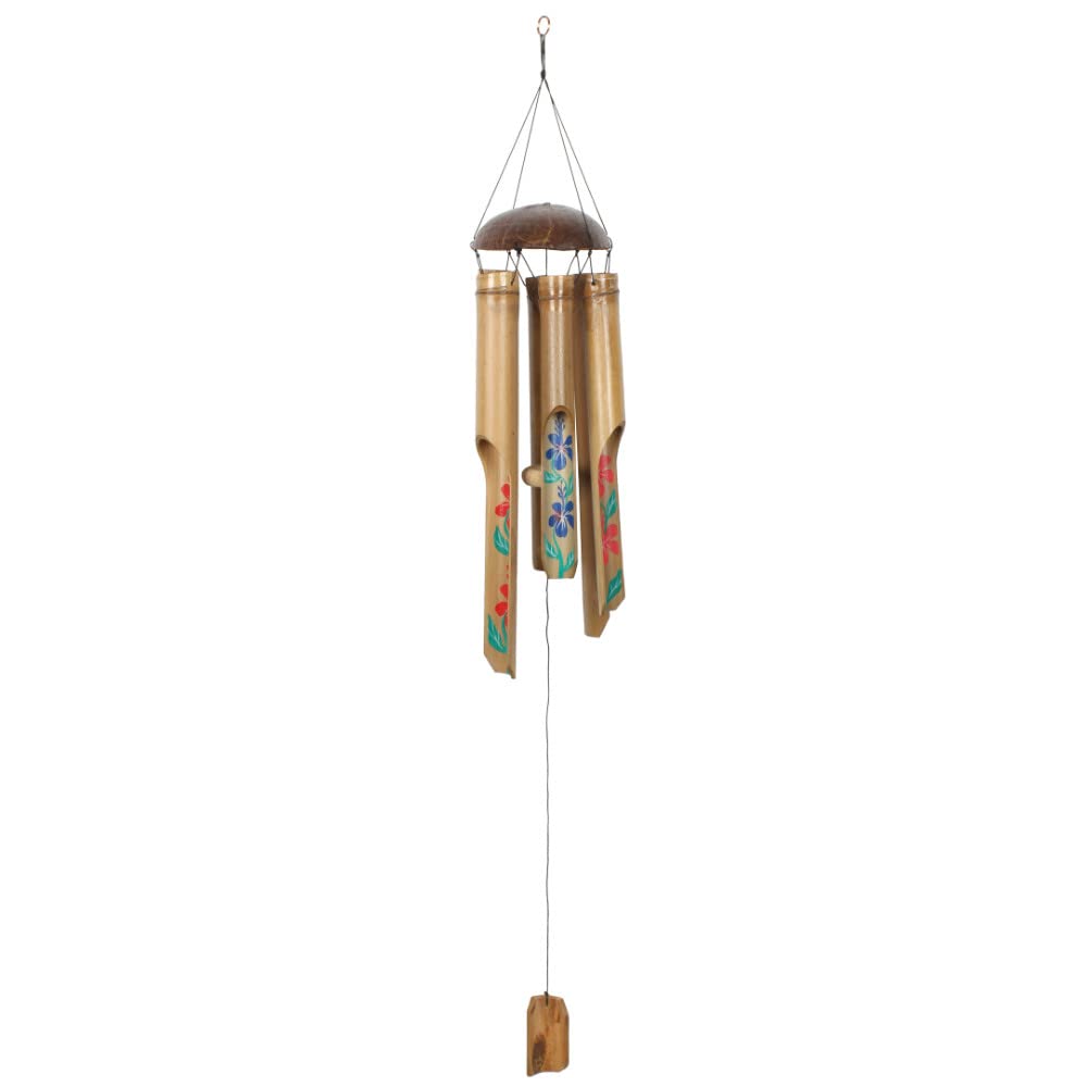 Windchime | Bamboo | Painted Hibisucus | 1pc.