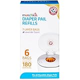 Munchkin Arm and Hammer Diaper Pail Bag Refills-6 Piece Orange