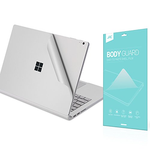 Premium Full Body Protective Skin Sticker Decals Protector for Microsoft Surface Book 2 15 inch-Silver