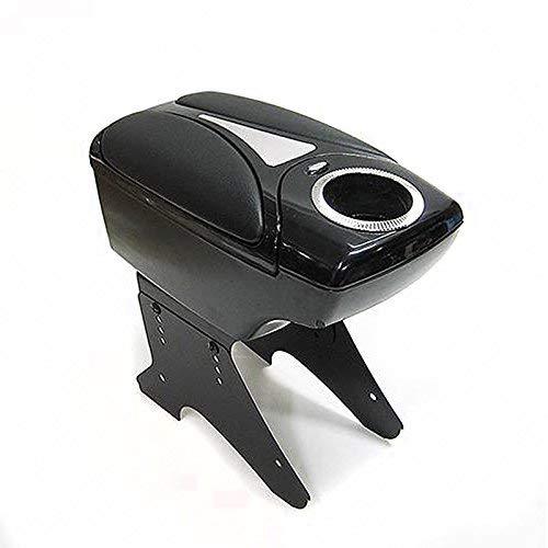 Armrest Arm Rest Centre Console Car Auto Van Bus Black Universal Storage Box Organizer Leather Cup Holders