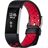 GEAK Fitbit Charge 2 Bands, Replacement Accessories for Fitbit Charge2 HR, Large Size Band, Black / Red