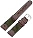 Hadley-Roma 19mm 'Men's' Leather Watch Strap, Color:Green (Model: MSM866RAB190)
