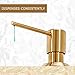 Built In Sink Soap Dispenser Brushed Gold Bottle Stainless Steel Pump Head Brass