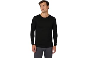 32 Degrees Heat Men's Lightweight Crew Base Layer Thermal Top | Form Fitting | Long Sleeve| 4-Way Stretch