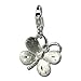 SilberDream Charm 925 Sterling Silver Butterfly Lobster Clasp Charm