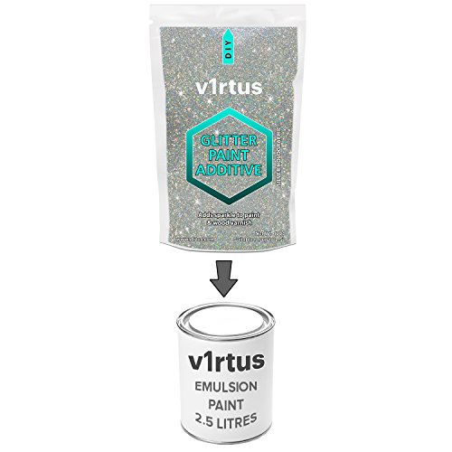 v1rtus Silver Holographic Glitter Paint Additive [200g] New 20212 X