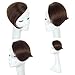 Side Bangs Clip in Bangs Real Human Hair One Piece Clip on Bangs Fringe Extensions Fashion Side Bangs Hairpiece For Lady Girl Women (#4, Medium Brown)