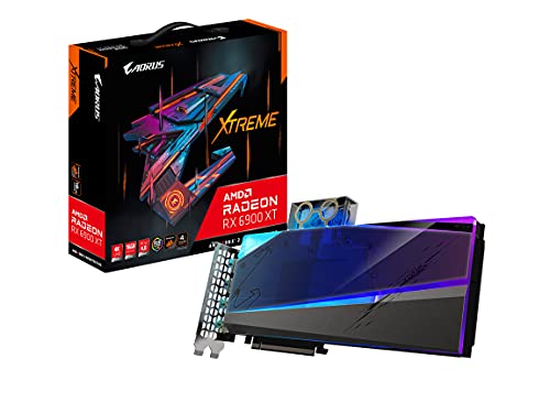 GIGABYTE AORUS Radeon RX 6900 XT Xtreme WATERFORCE WB 16G Graphics Card, WATERFORCE Water Block Cooling System, 16GB 256-bit GDDR6, GV-R69XTAORUSX WB-16GD Video Card