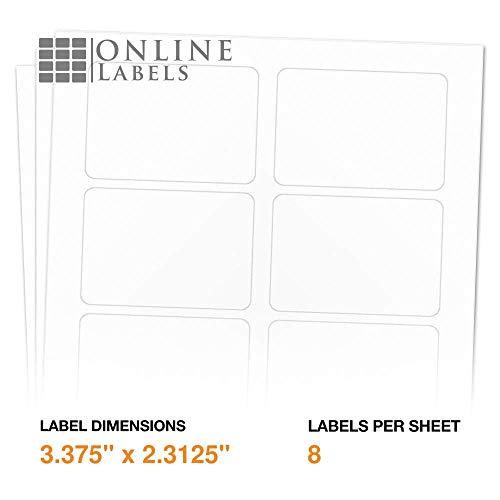 Printable Name Tags - 2-1/3 x 3-3/8 - Pack of 800, 100 Sheets - Inkjet ...