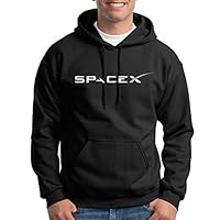 ComputerGear Elon Musk Falcon Dragon SpaceX Hoodie for Men Women Black Medium