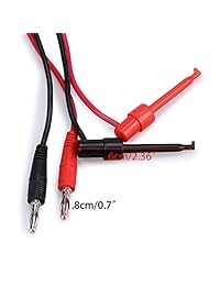 Sumnacon   Juego de cables de prueba de plátano para multímetro, 2 piezas de cable de prueba flexible de 39 pulgadas con silicona suave protectora para pruebas eléctricas, cables de prueba eléctrica de silicona, 500 V 5 A