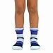 TeeHee Little Girls Cotton Crew Basic Roll Top Socks 6 Pair (6-8 Years, Indian Stripe)