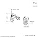 Acxico Women Sterling Silver Plated Cute Owl Screwback Girls Earrings for Gift