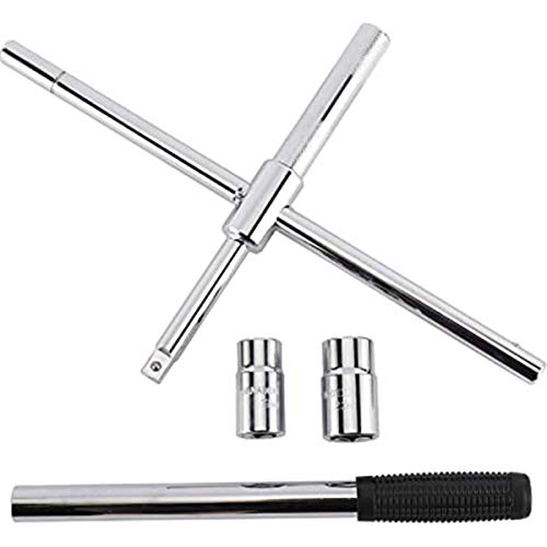 23" Universal Extended Lug Wrench,4 Way Lug Wrench,Lug Nut Wrench,Tire