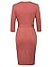 GRACE KARIN Women's Fall Strechy Tunic Working Mini Dress L Dark Red