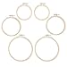 Caydo 6 Pieces 3 Size Kids Small Teaching Embroidery Hoop Set Bamboo Circle Cross Stitch Hoop Ring
