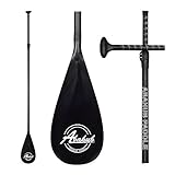 ABAHUB 3-Piece Adjustable Carbon Fiber SUP Paddle Carbon Shaft + Carrying Bag for Stand Up Paddleboard