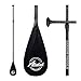 ABAHUB 3-Piece Adjustable Carbon Fiber SUP Paddle Carbon Shaft + Carrying Bag for Stand Up Paddleboard