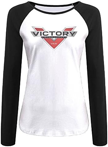 Victory USA Motorcycle Logo Unique Black Women's Long Sleeve Raglan T-shirt