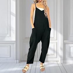 UNIANKIYA One Piece Jumpsuits for women V Neck