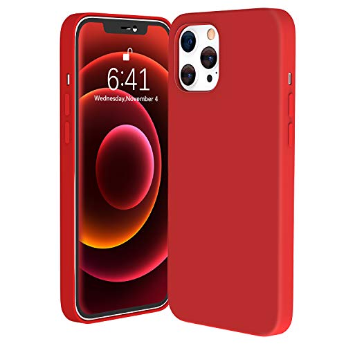 LUTTY Compatible with iPhone 12 Pro Max Case Silicone,Liquid Gel Rubber Drop Protection Cover