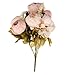 KINGSO Artificial Peony Silk Flowers Bouquet Home Wedding Decoration