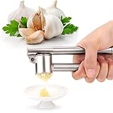 Fu Store Stainless Steel Garlic Press with a Peeler- Mince and Crush Cloves Ginger Epicurean Mincer Chopper Crusher Slicer Grater