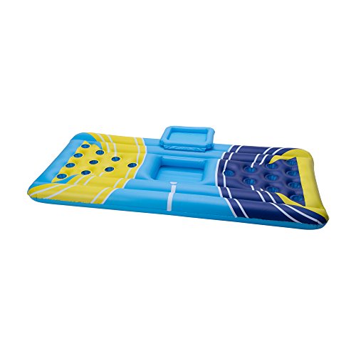 Inflatable Pool Beer Pong Set with Cooler - Floating Water Drinking Game - Adult, College Drink Games for Outdoor, Backyard, BBQ, Boating, and Lake Parties - Beirut Table Top Floats for Poolside Pong
