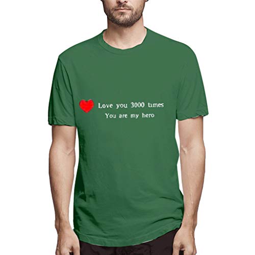 Women's Sexy Tops 2019 Fashion,YEZIJIN I Love You 3000 Women Man Couple Print Short Sleeve Loose Tops Blouse T Shirt Green - Thumbnail 5