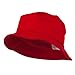 Big Size Cotton Blend Twill Bucket Hat - Red (For Big Head)