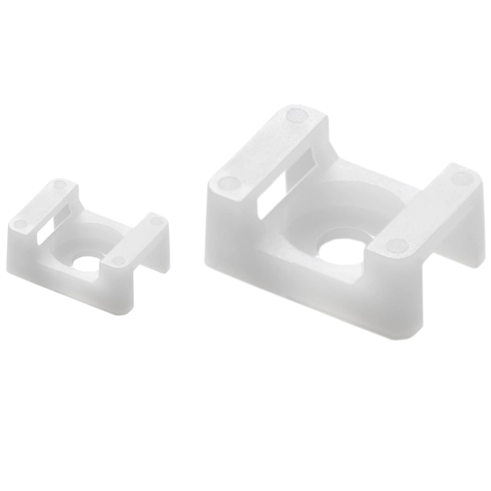 DDHOMIN 190 Pieces White Nylon Cable Tie Mounts, Saddle Holders for Wires & Cables