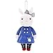 Me Too Tiramitu Stuffed Bunny Dolls Plush Rabbit Keychain Toys Easter Gifts Decorations 9'' (Red+Blue)